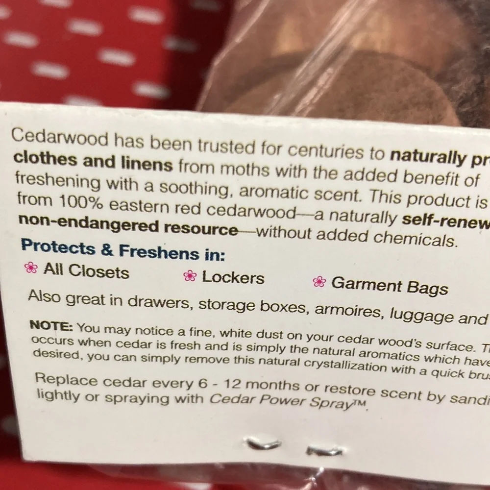 CEDAR BRAND NEW HANGER RINGS